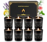 Bougies Parfumées Cadeau pour Femme, Lot de 8 Bougies D'Aromathérapie en Cire de Soja Parfumée Naturelle Jusqu'à 120 Heures de Combustion, Cadeau pour Mariage Anniversaire Maman Fête des Mères