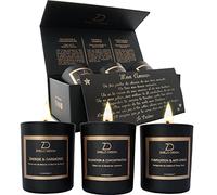 Bougies Parfumées d’Aromathérapie à offrir, Coffret Cadeau de 3 Pots de Bougies Parfumées pour la maison, Cire de Soja Naturelle, Idéal pour la Saint Valentin, Noël, un Anniversaire.