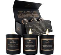 Bougies Parfumées d’Aromathérapie à offrir, Coffret Cadeau de 3 Pots de Bougies Parfumées pour la maison, Cire de Soja Naturelle, Idéal pour la Fête des Pères, Noël, un Anniversaire.