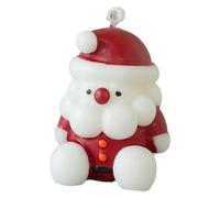 Bougies parfumées de Noël - Bougie parfumée au Père Noël - Atmosphère festive - Bougie de vacances réaliste (rouge, 7, 5 x 5, 9 x 5 cm, 3 cm)