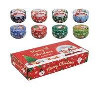 Bougies Parfumées De Noël - Ensemble 8 Pièces Décor Saisonnier En De Soja | Chandeliers Aromatiques Festifs Pour Réunion Familiale, Fête De Noël Et Soirées Détente | Pour Cheminée, Salon, Chambre