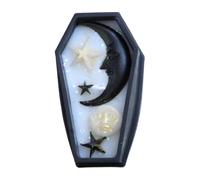 Bougies parfumées Design de café d'Halloween - Bougie parfumée effrayante pour la décoration de la chambre et la table Centre de table | Bougie gothique en pierre tombée de crâne de vampire pour fête