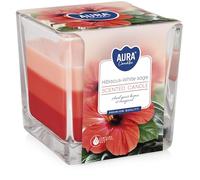 Bougies parfumées en verre à trois couleurs - Hibiscus - Sauge blanche