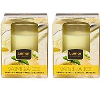 Bougies parfumées en verre avec couvercle (PlusHome) (Vanille, Pack 2)