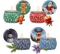 Bougies Parfumées Ensemble, Coffret Cadeau pour Femme, Cire de Soja Naturelle 4,4 oz, Aromathérapie, Noël, pour Maman, Petite Amie, Collègue, Ami