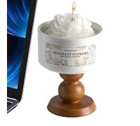 Bougies parfumées pour la maison, bougies parfumées pour la maison, en forme de tasse de thé en céramique, parfum camélia, cadeau créatif et durable, pour mariage et anniversaire