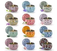 Bougies ParfuméEs Pour La Maison,Coffret De Petites Bougies D'AromathéRapie,Lot De 12