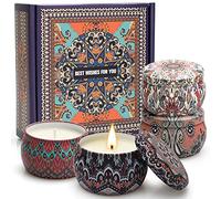 Bougies Parfumées pour L'amour, Bougies Deco 4 * 4.4Oz Cire de soja, Coffret Cadeau Femme, 25-30 Heures de brûlant, Cadeau maitresse d'école, Anniversaire, pour soulager Stress