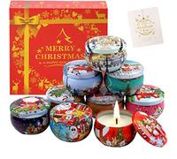Bougies parfumées pour Noël - 9 bougies d'aromathérapie naturelles en cire de soja de 2,5 oz pour soulager l'anxiété et dormir parfait, soulager le stress, salle de bain, yoga, cadeaux de Noël