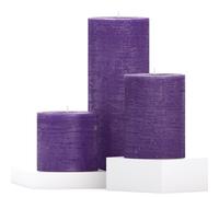 Bougies pilier assorties CANDWAX - Lot de 3 bougies pilier rustiques comprenant des bougies non parfum es de 7,6 cm, 10,2 cm et 20,3 cm - Bougies