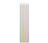 Bougies - P'TIT Clown - re22723 - Lot de 24 - Multicolore pastel - 15 30 cm de hauteur