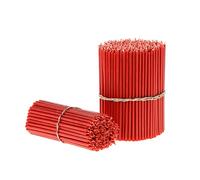 Bougies Rituelles en Cire d'Abeille Danilovo (Rouge) - Bougies Orthodoxes, Bougies Pour Décorations, Longs, N100, Hauteur 16,5 cm, 200 Pièces