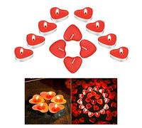 Bougies Romantiques,Bougies en Forme de Coeur,12 PCS Bougies Forme de Coeur d'amour,Bougies Décoratives en Forme de Cœur pour,Bougie Saint Valentin,Bougie Coeur,Bougie Romantique Rouge,Bougie Coeur