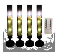 Bougies Sans Flamme - 4pcs En Mouvement De Flamme Mobile À Flame Avec Télécommande | Bougies LED | Fonctionnement De La Batterie Vacillant Sans Canne | Bougie Scintillante Flame Pour L'ambiance