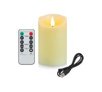 Bougies sans flamme de 3 » x 7 » avec batterie rechargeable, bougies électroniques en LED pour le mariage, Halloween, Noël