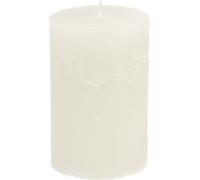 Bougies teintées dans la masse blanches 70x120mm, lot de 4 pour la décoration, le mariage et l'Avent