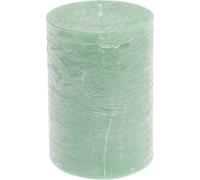 Bougies teintées dans la masse de haute qualité, vert clair 85x120mm, lot de 2 - Mariage, couronne de l'Avent, décoration