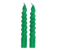 Bougies torsadées Rex London (x2) Vert 2,9x2,9x20 cm