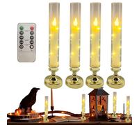 Bougies vacillantes sans flamme | Télécommande LED Bougies électriques - Lumière d'ambiance décorative Décoration d'intérieur pour festivités, banquets de mariage