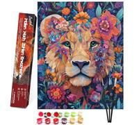 Bougimal Peinture par Numero Adulte Animal, Sans Cadre inclure Pinceaux et Acryliques Peintures - 40x50 cm, Lion