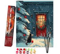 Bougimal Peinture par Numero Adulte Noël, Sans Cadre inclure Pinceaux et Acryliques Peintures - 40x50 cm, Père Noël 3