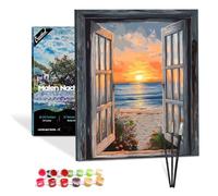 Bougimal Peinture par Numero Adulte Paysage, Avec Cadre inclure Pinceaux et Acryliques Peintures - 40x50 cm, Coucher du soleil