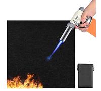 BouGPeng Tapis ignifugé 50x50 cm Tapis Barbecue 5mm d'épaisseur Tapis Anti Feu Sol Exterieur Protection Thermique Tapis de Soudure pour Barbecue Gril Camping