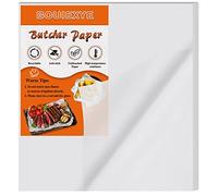 Bouiexye Lot de 50 feuilles de papier de boucher blanc 30,5 x 30,5 cm - Feuilles de viande carrées prédécoupées sans cire pour emballer la viande, sublimation et presse à chaud