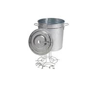 Bouilleur 11 Bocaux - 37L - Acier galvanisé à chaud - Tous feux sauf induction - Avec couvercle, colonne intérieure et 6 ressorts de maintien - Stérilisateur à conserves robuste et durable - 011612