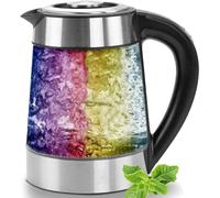 Bouilloir électrique en verre borosilicate 2,2 litres 1500W éclairage LED