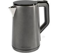 Bouilloire ProfiCook® 1,5 litre | 2200 W | double paroi thermo-isolante | utilisation d'une seule main | boîtier en acier inoxydable mat | bouilloire en acier inoxydable | PC WK 1290 | graphite