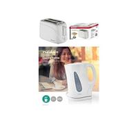 Pack Bouilloire 2200W 1L7 Blanche + Grill pain 700W double fentes