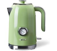 Bouilloire 1,7L,2200W,en acier inoxydable,avec grille-pain combinable en ensemble,style rétro(affichage de la température de l'eau