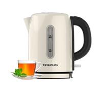 Bouilloire Taurus 1 L - 2400 W inox crème sans fil