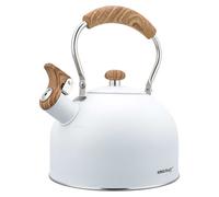KINGHOFF Bouilloire KH-1860 Acier inoxydable 2,5 L sifflet intégré Blanc