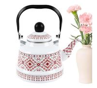 Bouilloire - 2,5L Théière Émail Rétro, Cafetière Vintage, Pichet Porcelaine | Ustensile Cuisine Pour Maison Dortoir Appartement Pique-Nique Camping Jardin Porche Pelouse Et Cuisson Tradition