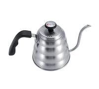 Bouilloire à café à Col de Cygne en Acier Inoxydable avec Thermomètre intégré pour Plaques Induction 1 L - Idéale pour les Baristas et les Amateurs de Brassage Domicile (Ponçage plus