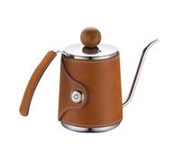 Bouilloire à café artisanale avec manchon en cuir de qualité supérieure pour le brassage du café à la maison