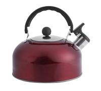 Bouilloire à café sifflante - Acier inoxydable - 3L - Rouge - Ergonomique - Sifflet intégré