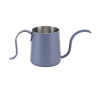 Bouilloire à café Verser sur la bouilloire à café Bouilloire à bec long en acier inoxydable 304 Bec long et fin épais Capacité de 250 ml Poignée ergonomique pour le brassage à (Bleu foncé)