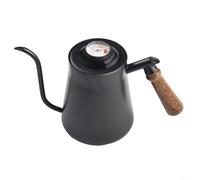 Bouilloire à col de cygne avec thermomètre intégré pour un contrôle précis de la température de l'eau dans le brassage manuel 650 ml, 850 ml (850 ml, noir)