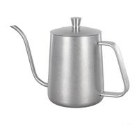 Bouilloire à col de cygne efficace en acier inoxydable avec débit d'eau de précision conçue pour les cafetières goutte à goutte, taille compacte, parfaite pour divers espaces (vintage, 600 ml)