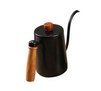 Bouilloire à col de cygne en acier inoxydable de qualité commerciale avec poignée en bois, parfaite pour la préparation de café spécialisé, bouilloire à café avec bec en col de cygne