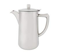 Bouilloire à eau en acier inoxydable 2L, tasse polyvalente, poli miroir, couvercle à pression, poignée ergonomique pour café, thé, jus de lait, chocolat chaud, argent, acier