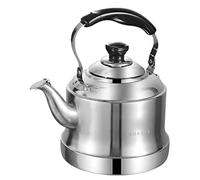 Bouilloire à FlûteThéière avec Sifflet Bouilloire À Sifflet En Acier Inoxydable 304 Bouilloire À Thé Portable Bouilloire Pour Cuisinière À Gaz Cuisinière À Induction Bouilloire Theiere Induction(5L)