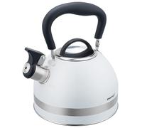 Bouilloire à gaz en acier inoxydable 1,8 L, petite, blanche, compatible inductio