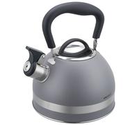 Bouilloire à gaz en acier inoxydable 1,8 L, petite, compatible induction, grise,