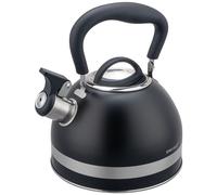Bouilloire à gaz en acier inoxydable 1,8 L, petite, compatible induction, noire,
