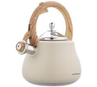 Bouilloire à gaz en acier inoxydable 2,8 L, compatible induction, beige mat KLAU