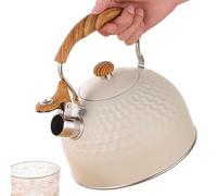 Bouilloire À Grande Capacité 2,5L, en Acier Inoxydable avec Fond Plat, À Sifflet, pour Plaques Induction et Cuisinières Traditionnelles, pour Préparer du Thé, du Café et de L'eau Bouillie
